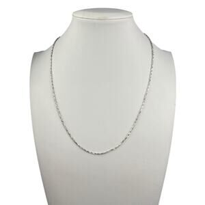 HAN Sterling Silver Shiny Chain Necklace 19"